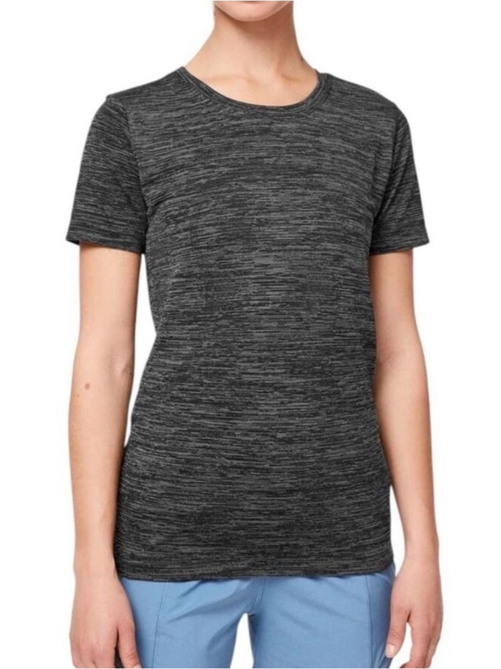 lululemon Swiftly Tech Short Sleeve Shirt, Heathered Black / Charcoal, Women’s